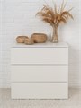 Комод с ящиками для одежды, 60х33,5х60 см, белый, MiKante с 3-мя ящ. 03808