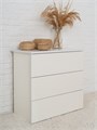 Комод с ящиками для одежды, 60х33,5х60 см, белый, MiKante с 3-мя ящ. 03808