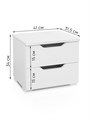 Прикроватная тумба Momal с 2-мя ящиками 03814