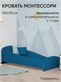Детская мягкая кровать Letmo Twin Монтессори 140х70 ванильный (велюр) 03756