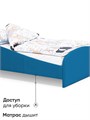 Детская мягкая кровать Letmo Twin Монтессори 140х70 ванильный (велюр) 03756
