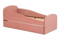 Кровать детская мягкая с бортиком и ящиком, 160х70, "Letmo" (велюр) 02069