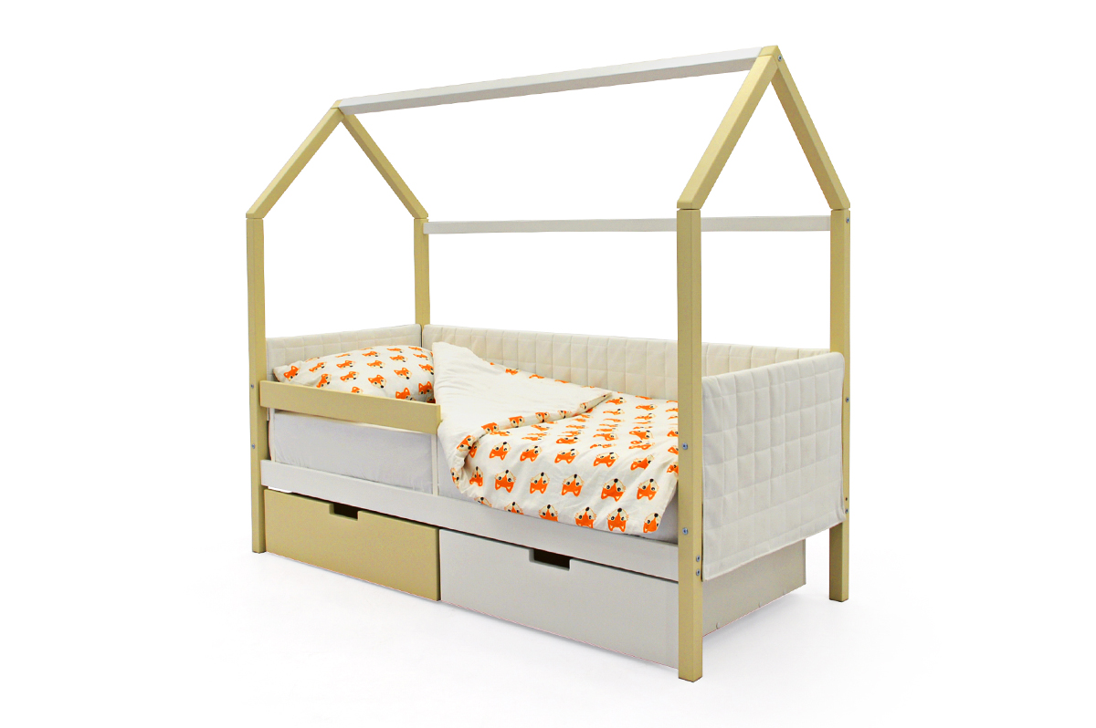 кровать домик для детей от 3 лет одноярусная