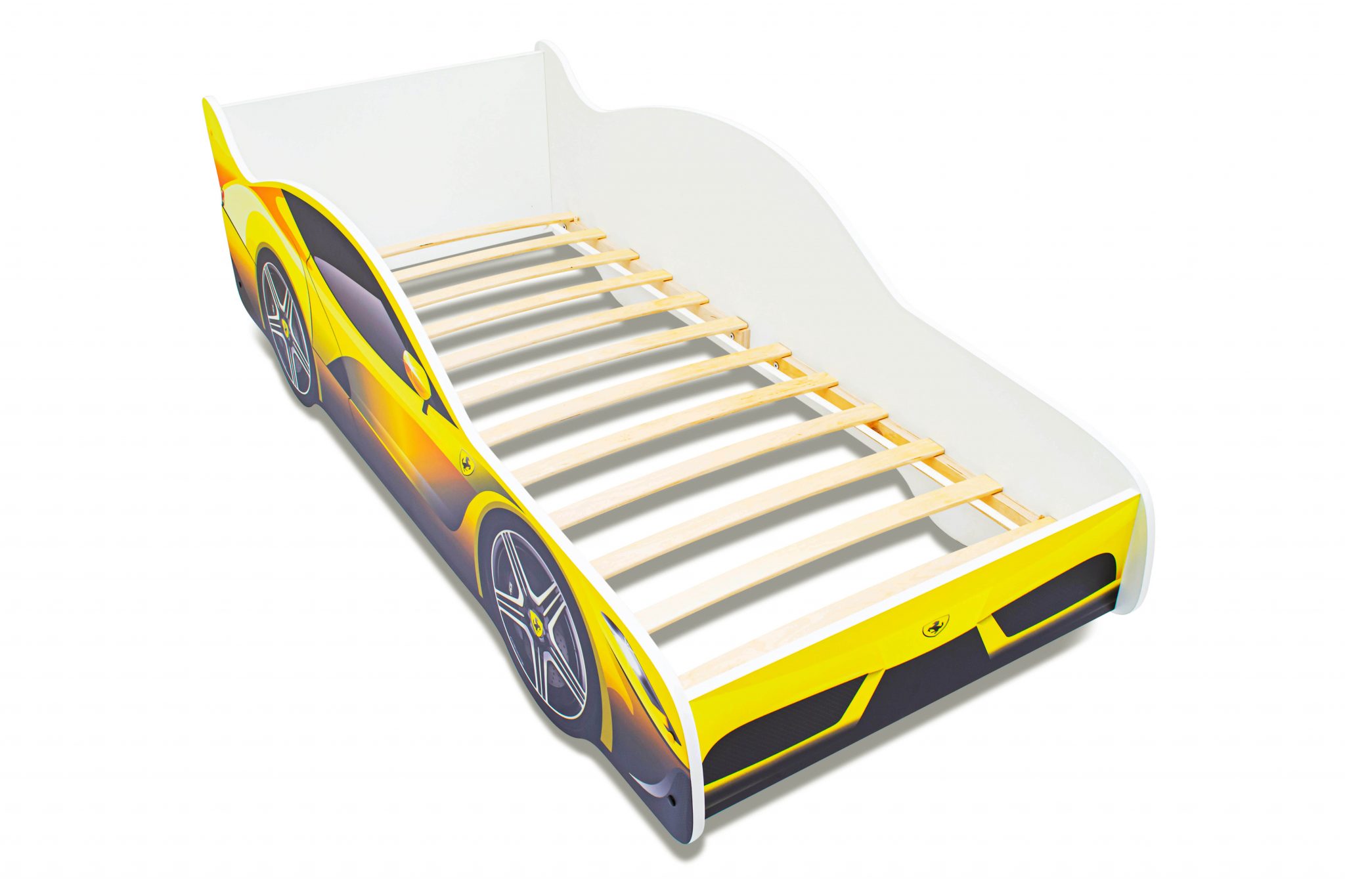 кровать машина желтого цвета
