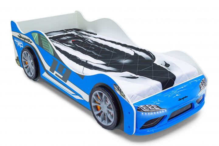 Кровать в форме машины с подсветкой